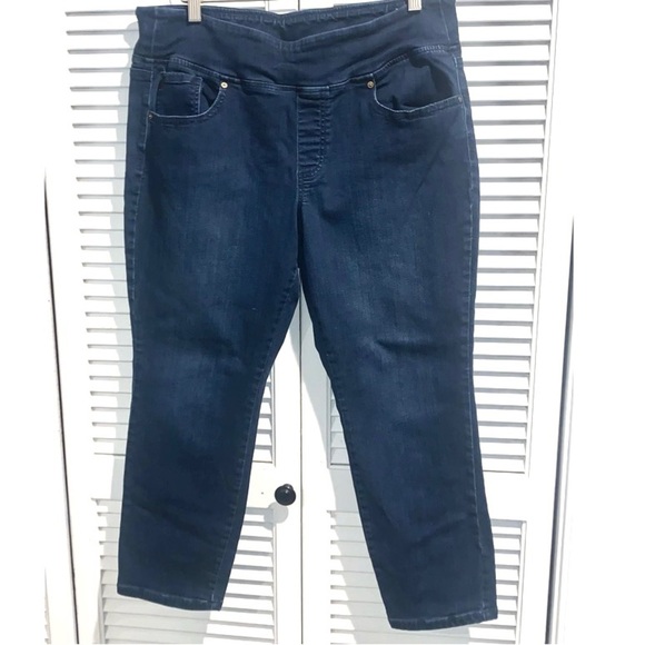 Belle Kim Gravel High Waisted Capri Jeans 16P - Picture 3 of 6